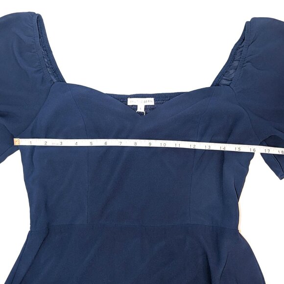 NWT Baltic Born | Colette Sweetheart Midi Dress Navy Blue | Size Large - Picture 12 of 14